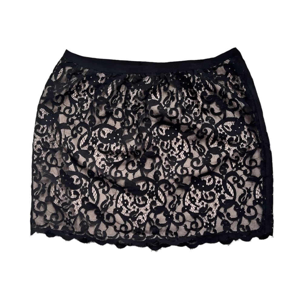 Ann Taylor LOFT Laced Floral Lined Mini Short Evening Dressy Pretty Skirt EUC 12